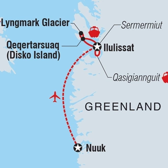 tourhub | Intrepid Travel | Greenland Expedition | Tour Map