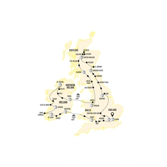 tourhub | Costsaver | Britain and Ireland Explorer | Tour Map