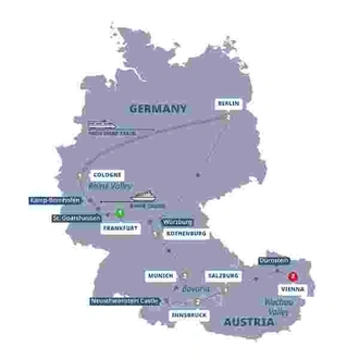 tourhub | Trafalgar | Best of Germany and Austria | Tour Map