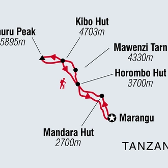 tourhub | Intrepid Travel | Kilimanjaro: Marangu Route | Tour Map