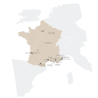 tourhub | Luxury Gold | Ultimate France | Tour Map