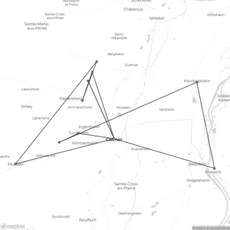 tourhub | The Natural Adventure | Cycling in Alsace (Centre-based) | Tour Map