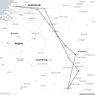 tourhub | A-ROSA River Cruises | Rhine Panorama | Tour Map