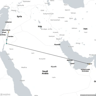 tourhub | Encounters Travel | Petra & Dubai | Tour Map