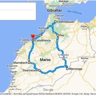 tourhub | Morocco Cultural Trips | 9-day Cultural Tour starting from Casablanca | Tour Map