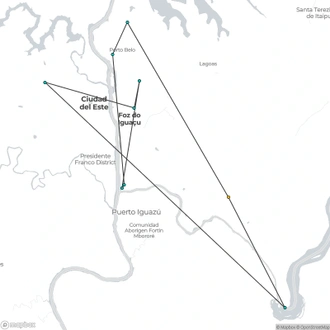 tourhub | Neumann Operadora de Receptivo | Airport IGU Round Trip & 03 Days Sithseeing in Iguassu | Tour Map