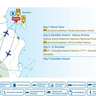 tourhub | Beach and Safari Holidays | Beach & Safari Holiday | Tour Map