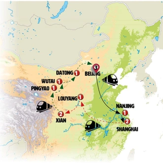 tourhub | Europamundo | Golden Triangle in China | Tour Map