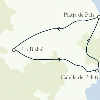 tourhub | Exodus | Contrasts of Catalonia (Catalunya) Cycling - Short Break | Tour Map