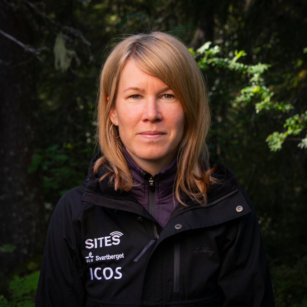 Charlotta Erefur, forskare vid Sveriges lantbruksuniversitet, SLU, och samordnare för Enheten för skoglig fältforskning. Foto: SLU