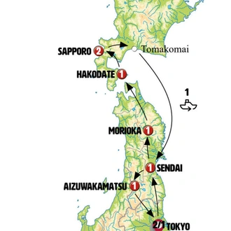 tourhub | Europamundo | North Japan and Hakone | Tour Map