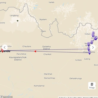 tourhub | Amigo Treks & Expedition | Everest Base Camp Trek | Tour Map