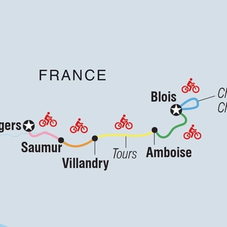 tourhub | Intrepid Travel | Cycle the Loire Valley | Tour Map