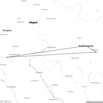 tourhub | Shepherd Holidays | Explore the Mystic Kathmandu and Surroundings | Tour Map