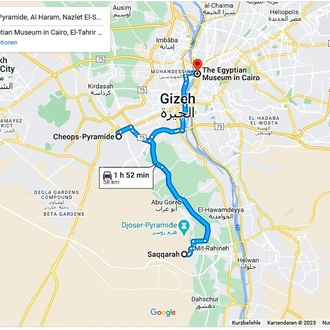 tourhub | Black Camel Tours | Cairo: Private Tour 4 Days Package to Cairo, Giza with Hotel & Transport | Tour Map