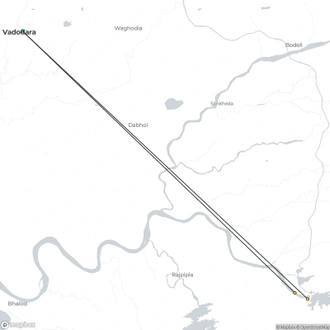 tourhub | Agora Voyages | Vadodara to Statue of Unity | Tour Map