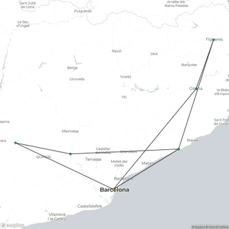 tourhub | Travel Department | Costa Brava & Barcelona | Tour Map