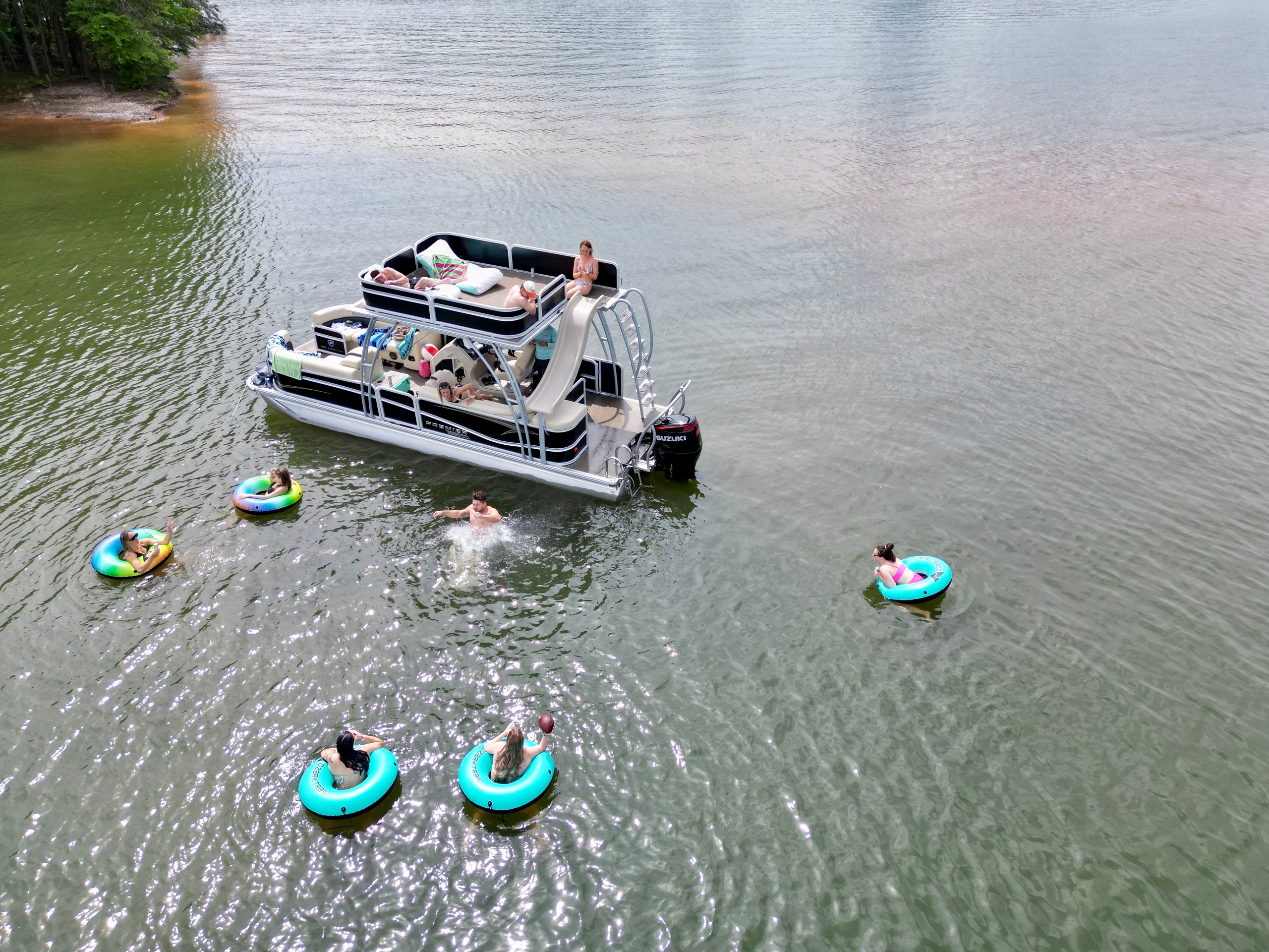 15 Passenger Double Decker Pontoon with Slide image 2