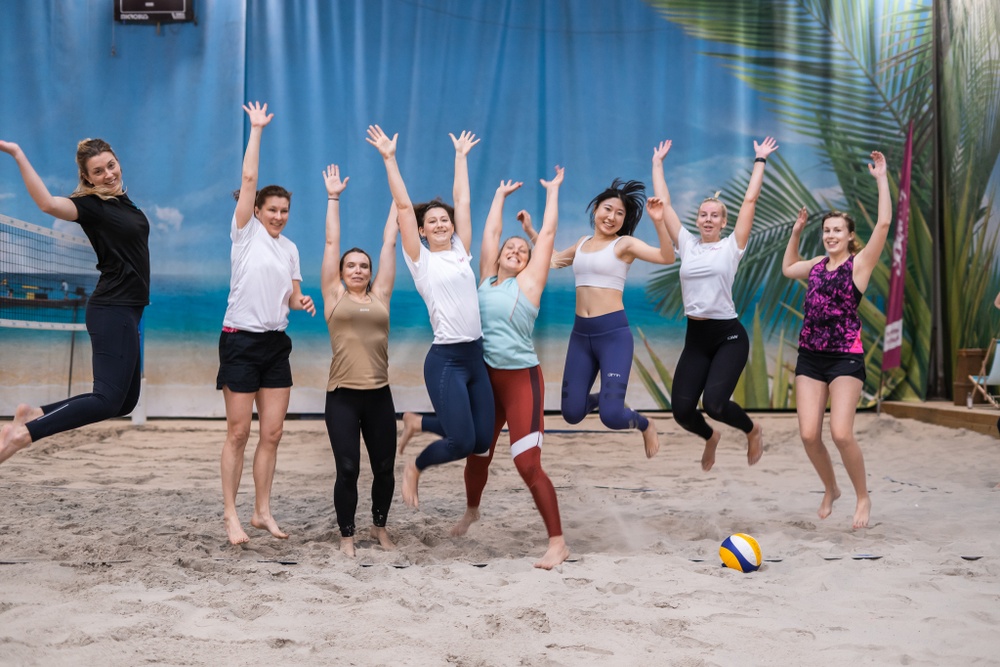 Träna, umgås och njut av beach Clinics