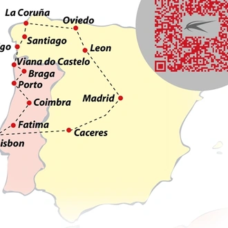 tourhub | VPT TOURS | 10 Days Galicia & Portugal (Tuesdays) | Tour Map