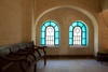 Stained glass windows in the ladies balcony of the Meyr Biton (Meir Einayim) Synagogue, Cairo, Egypt. Joshua Shamsi, 2017. 