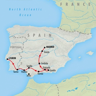 tourhub | On The Go Tours | Andalucia Discovery - 6 days | Tour Map