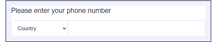 Phone Number Text Input as a Question Type