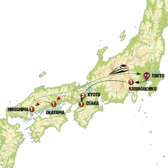 tourhub | Europamundo | Contrasts of Japan end Tokyo | Tour Map