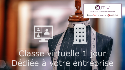 Représentation de la formation : ITIL® sur mesure en 1 jour (Virtuelle Intra.)