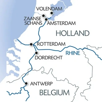 tourhub | CroisiEurope Cruises | Springtime in Holland (port-to-port cruise) | Tour Map
