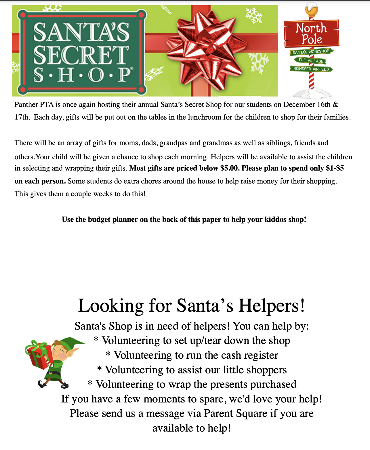 Santa's Secret Shop