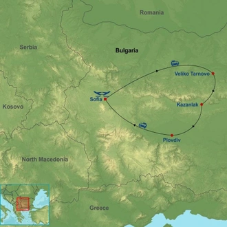 tourhub | Indus Travels | Highlights of Bulgaria | Tour Map