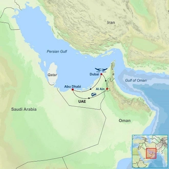 tourhub | Indus Travels | Complete Dubai And Abu Dhabi | Tour Map
