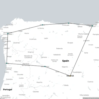 tourhub | ESKAPAS | Northern Spain from Madrid | Tour Map