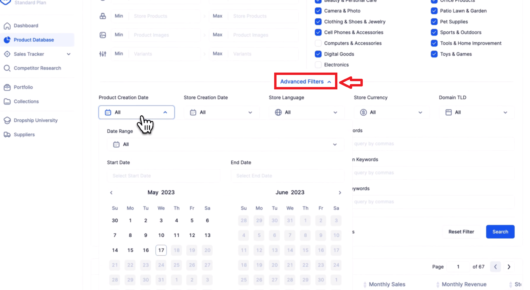 dropship.io features