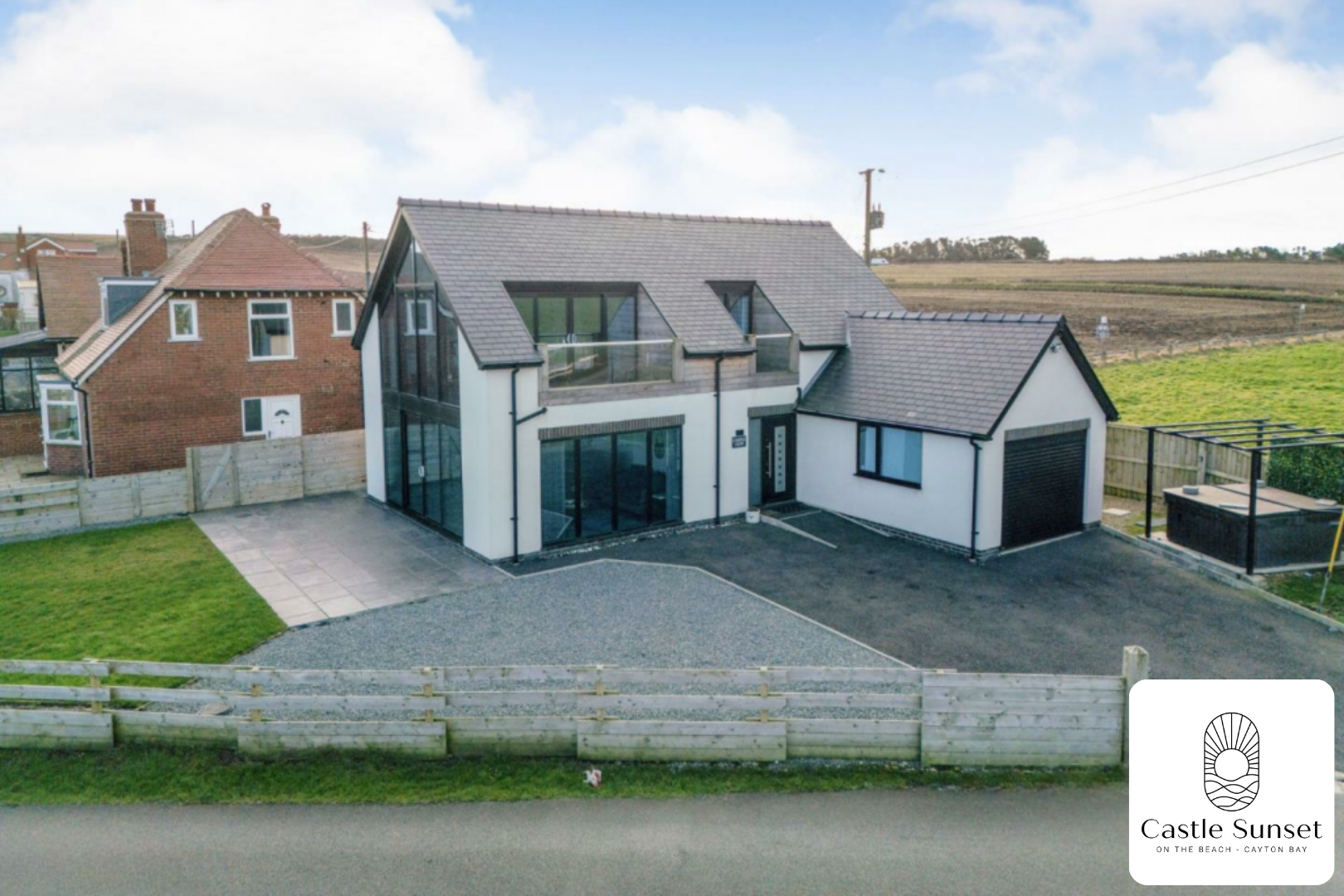 Luxury Beachfront Retreat with Hot Tub & Stunning Sea Views