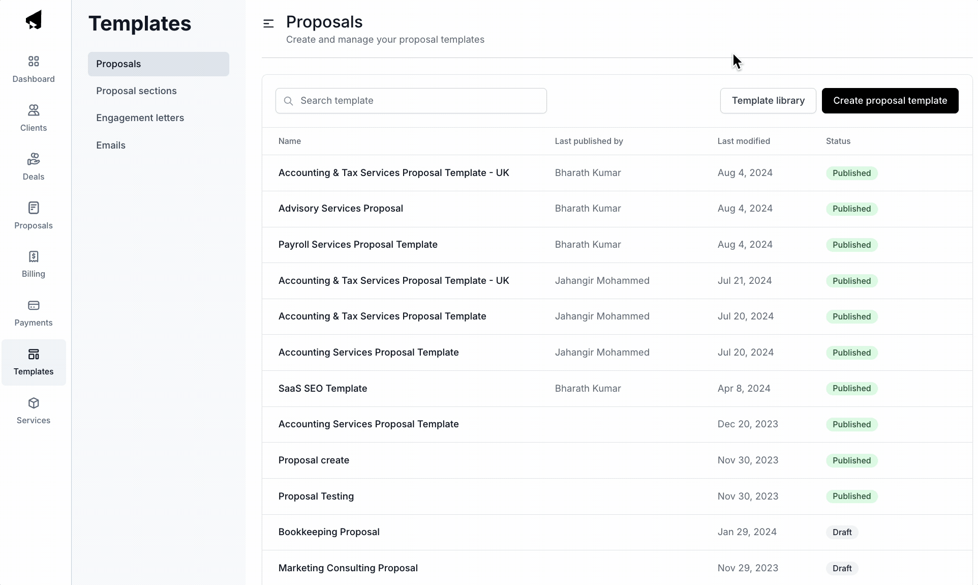 How to use Proposal templates?