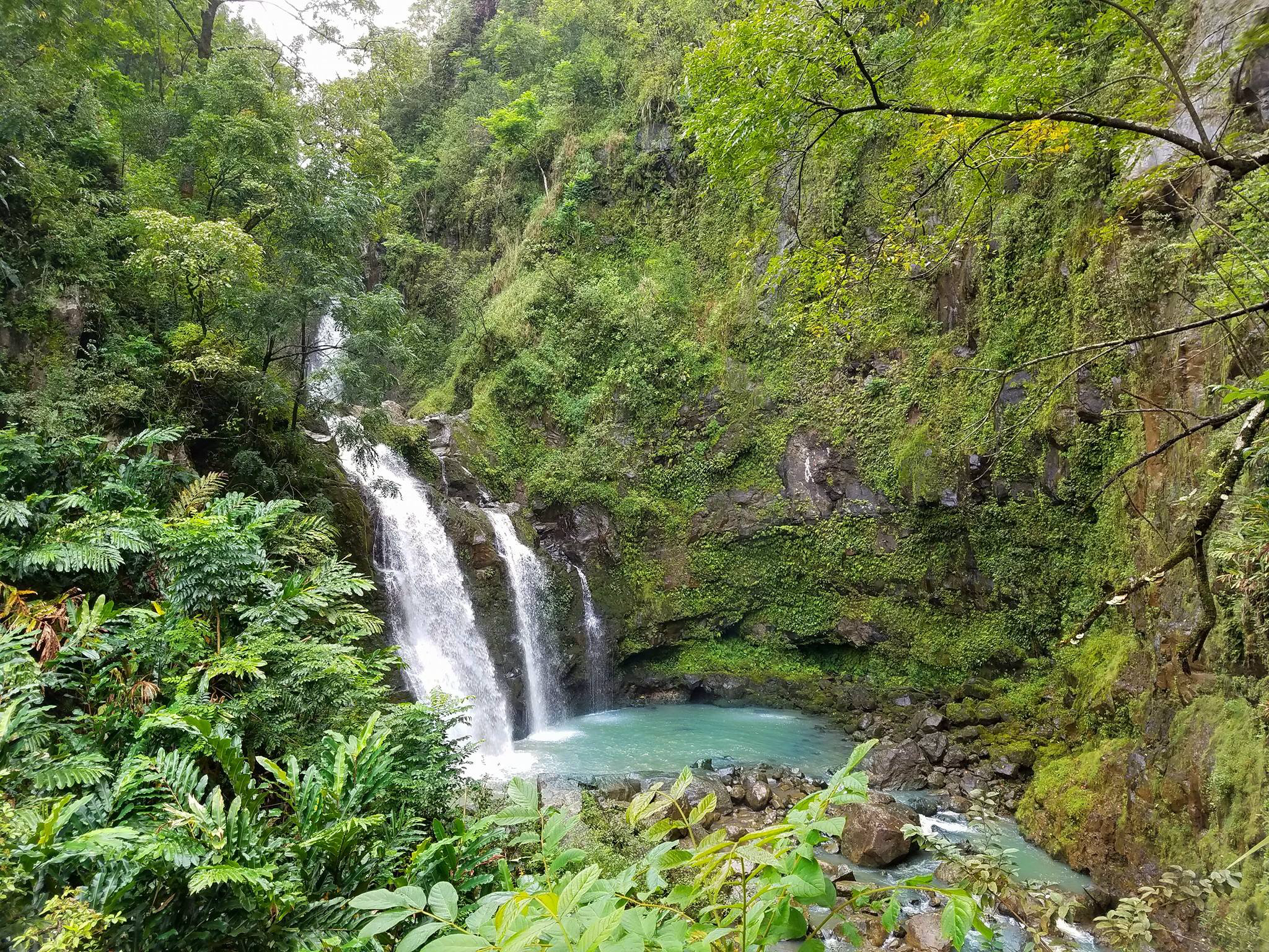 Waterfall Road to Hana Maui