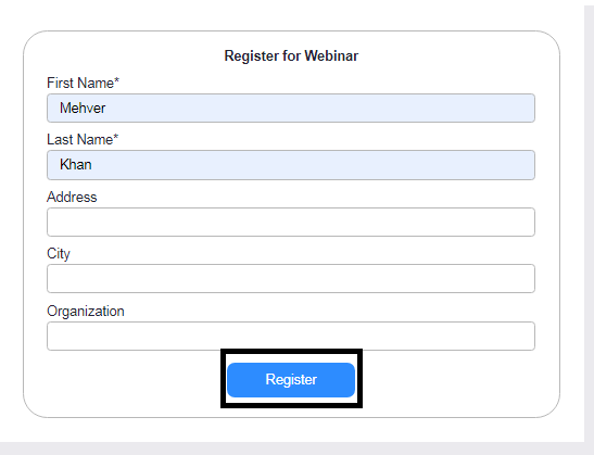 Integrate Zoom Webinar Registration form with Mailmodo