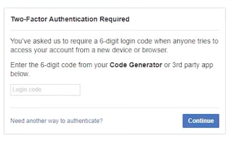 Locating Code Generator on the Facebook App