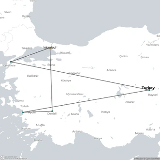 tourhub | Encounters Travel | ANZAC DAY 2025 - 8 day | Tour Map