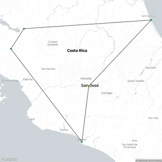 tourhub | Today Voyages | Amazing Costa Rica | Tour Map