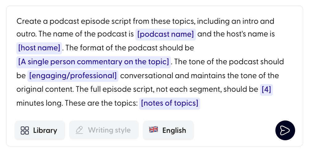 How do I create a two-people conversational podcast?