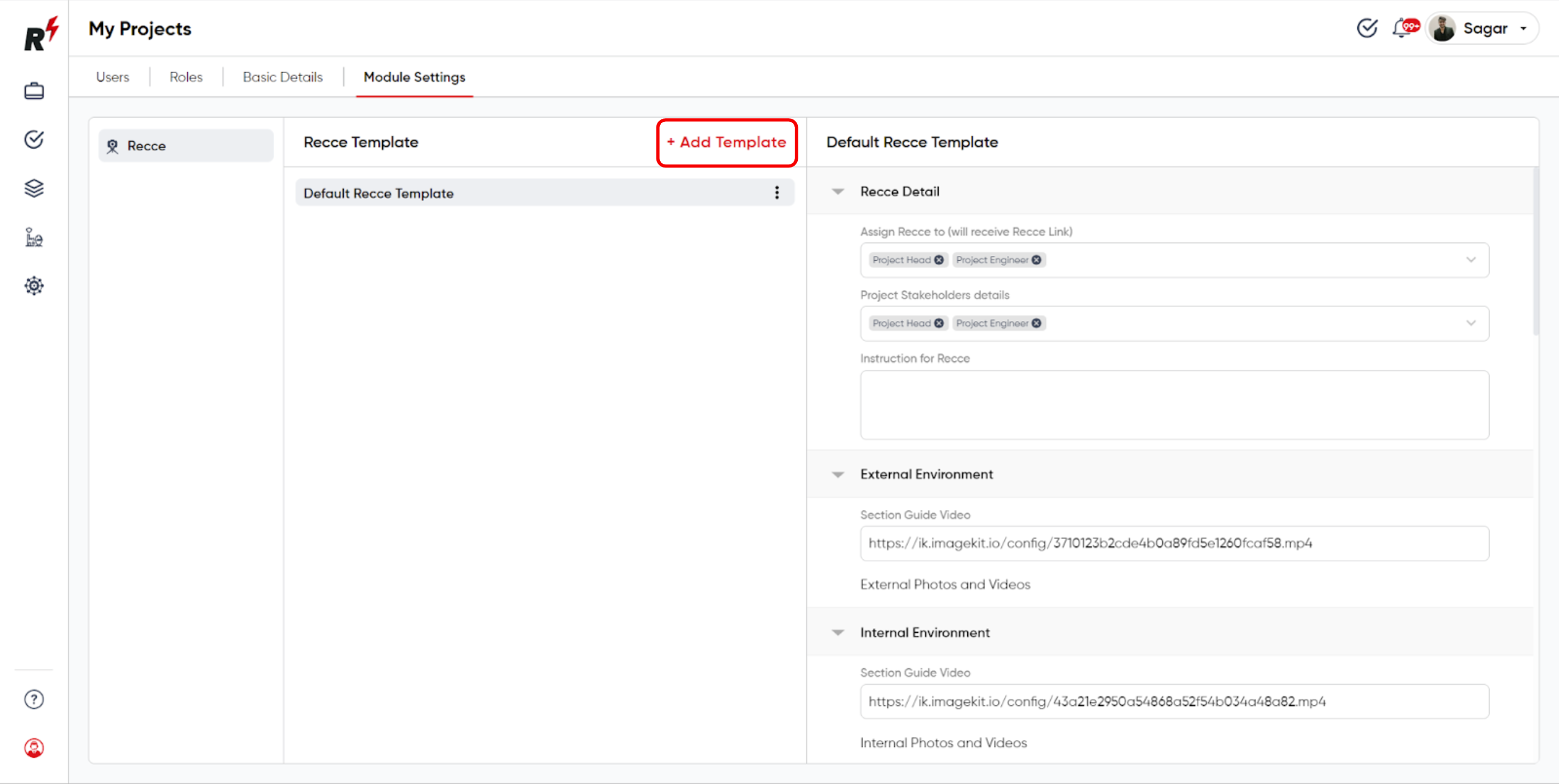 How to create a Recce Template