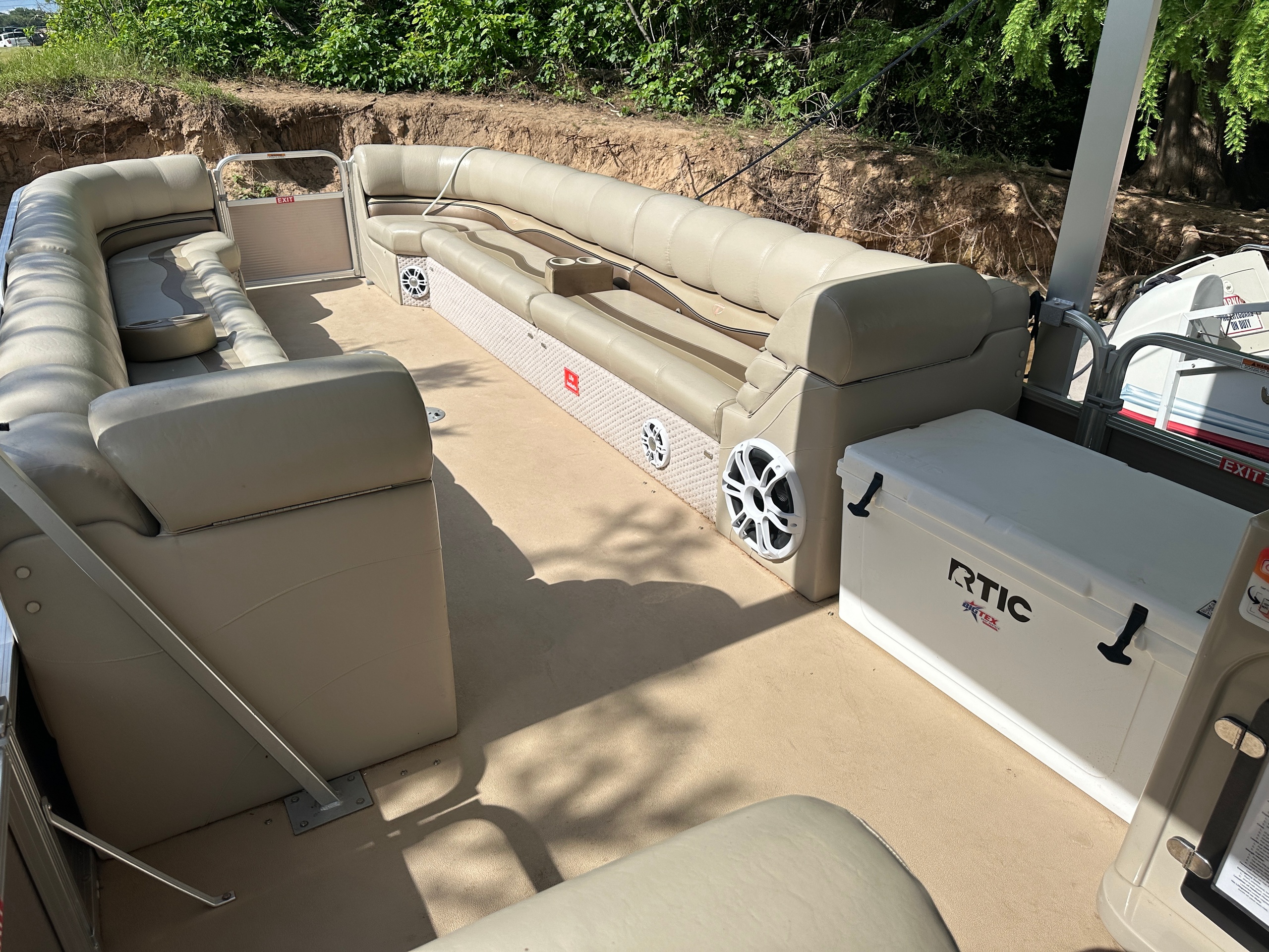 34ft Tahoe VT Double Decker Tritoon Boat with Slide on Lake Austin (Up to 14 Passengers) image 4