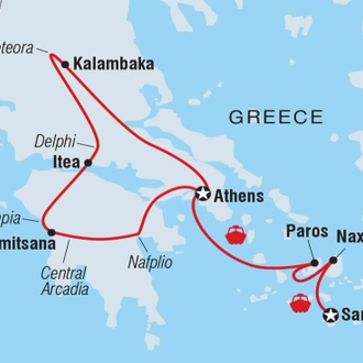 tourhub | Intrepid Travel | Premium Greece in Depth | Tour Map