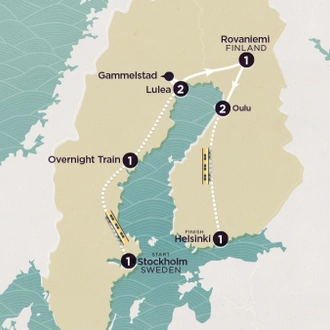tourhub | Topdeck | Delve Deep: Lapland (Winter) | Tour Map