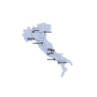 tourhub | Contiki | Simply Italy | Winter | 2025/2026 | Tour Map