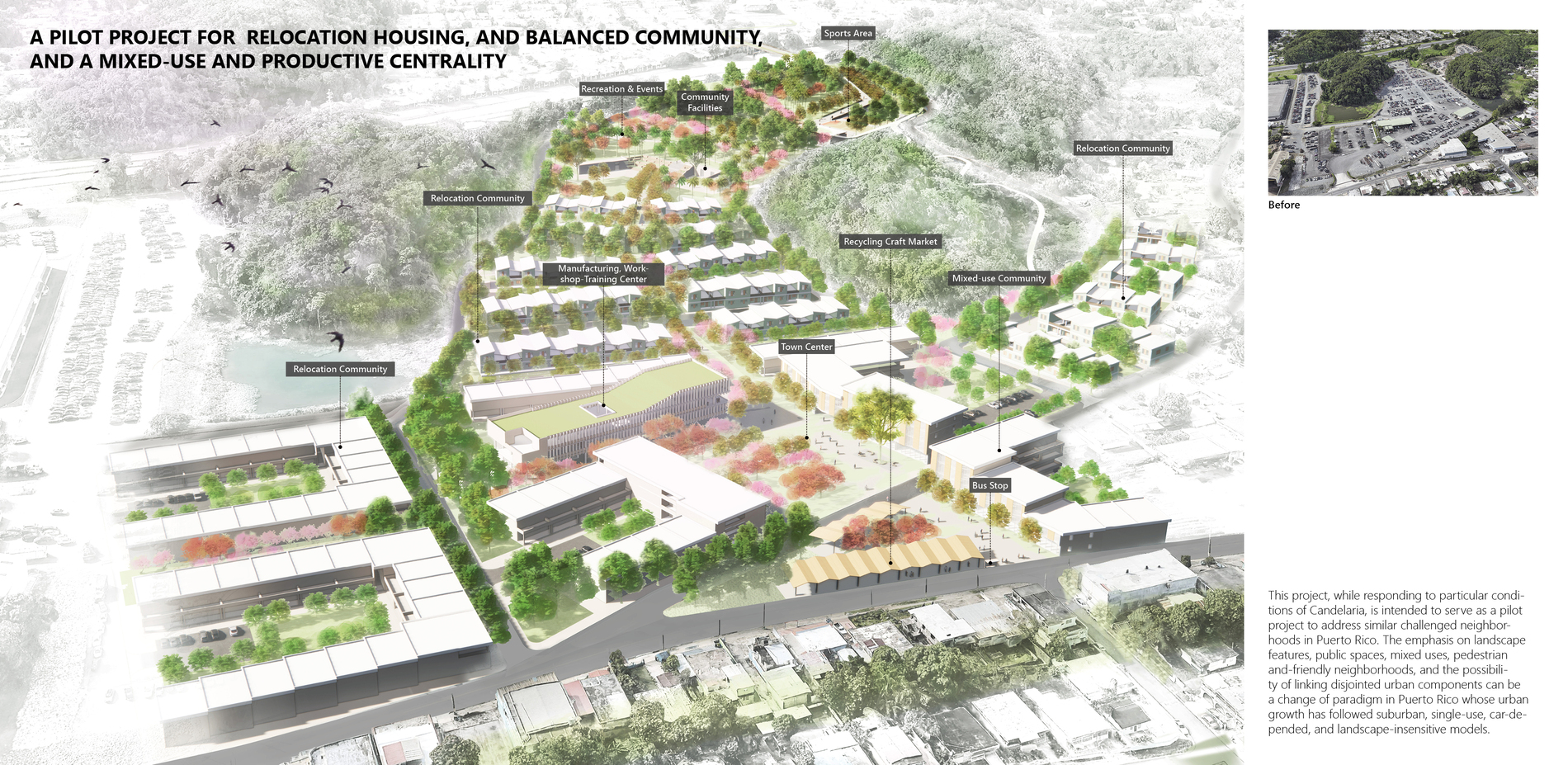 A Pilot Project for Relocation Housing, A Balanced Community, and A Mixed-Use and Productive Centrality