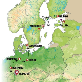 tourhub | Europamundo | German Trek End Tallinn | Tour Map